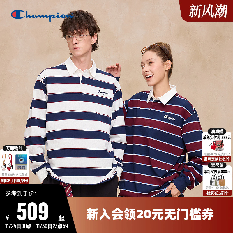 Champion冠军情侣纯棉长袖T恤