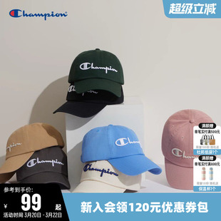 Champion冠军经典棒球帽女时尚百搭遮阳帽子男情侣户外休闲鸭舌帽