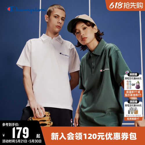 Champion冠军纯棉POLO衫T恤情侣
