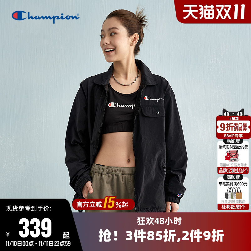 Champion刺绣翻领夹克外套男