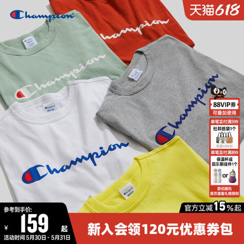CHAMPION冠军休闲情侣短袖T恤