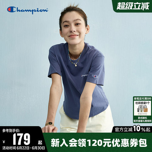 Champion冠军休闲运动短袖T恤女