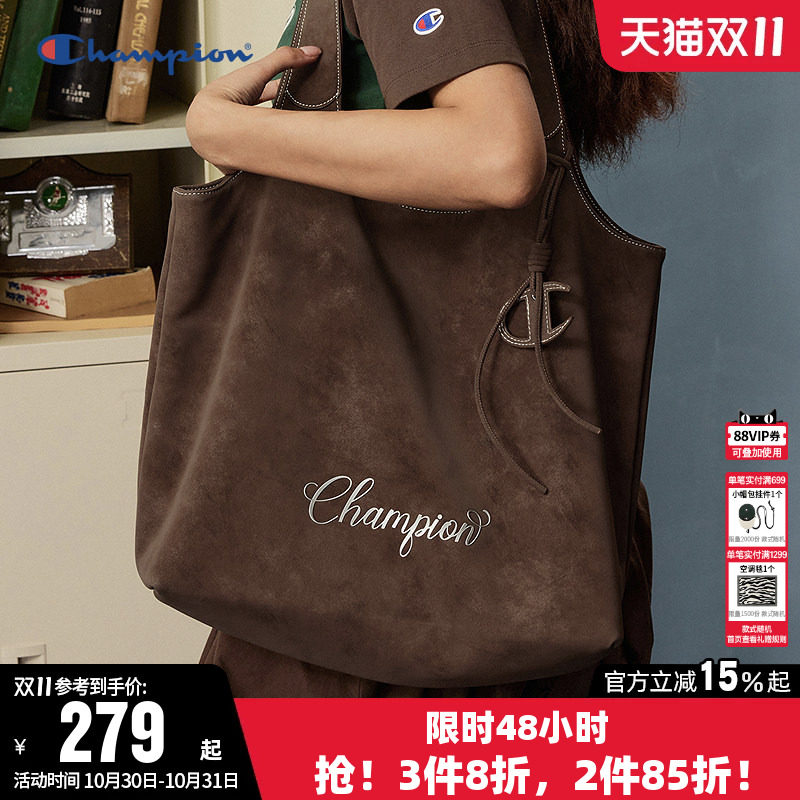 Champion冠军单肩背包2026秋女时尚大容量托特包通勤旅行挎包礼物