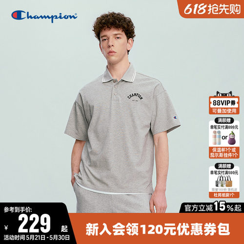 Champion冠军短袖POLO衫T恤男