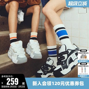 Champion冠军面包鞋女时尚运动撕撕乐厚底增高鞋男情侣百搭板鞋潮