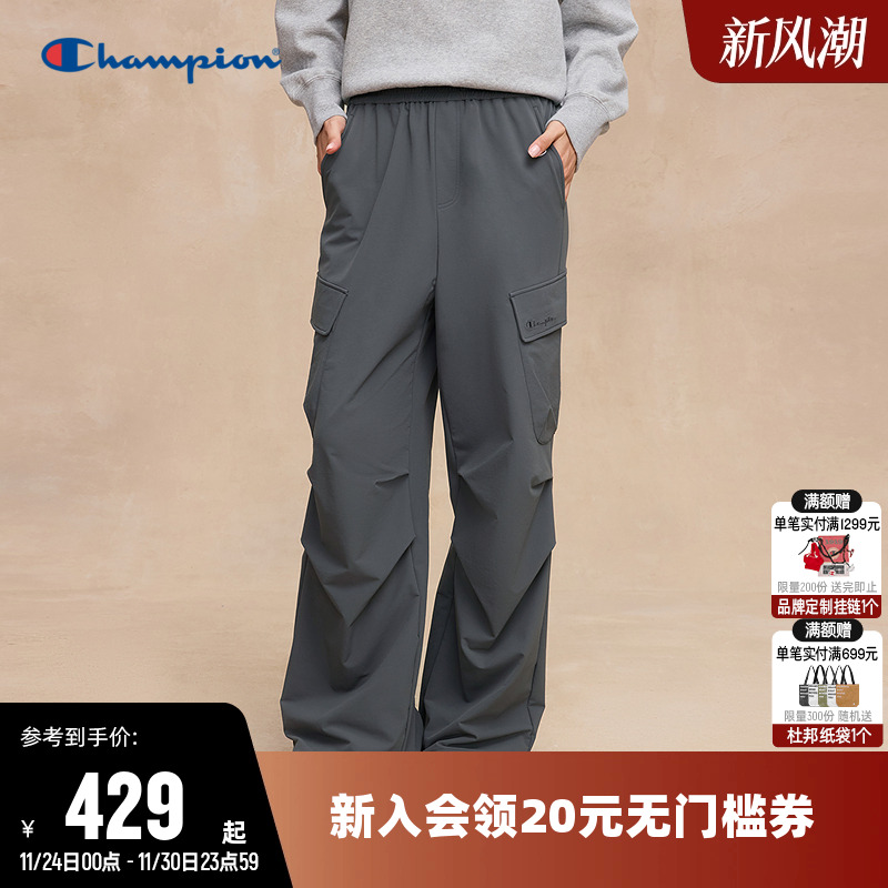Champion冠军休闲直筒工装长裤女