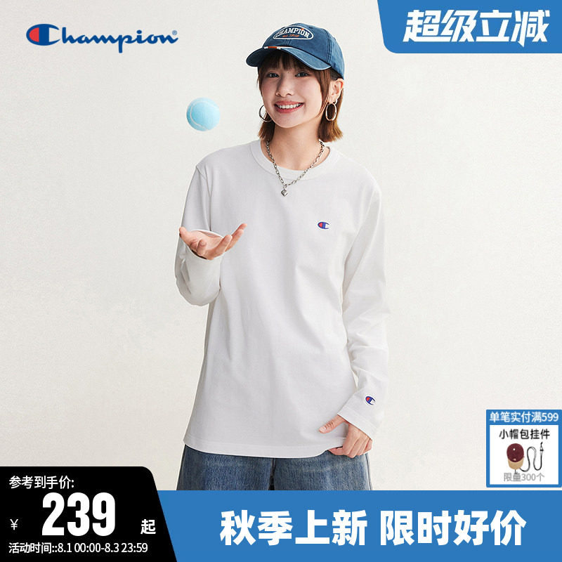 Champion冠军情侣圆领长袖T恤