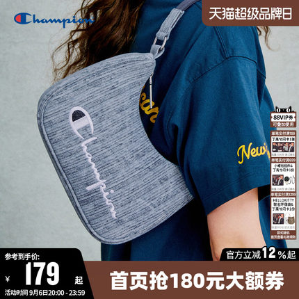Champion冠军单肩背包百搭轻便小挎包刺绣腋下包通勤手提包女潮