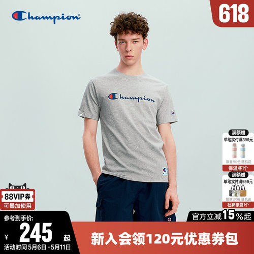 Champion冠军情侣圆领短袖T恤