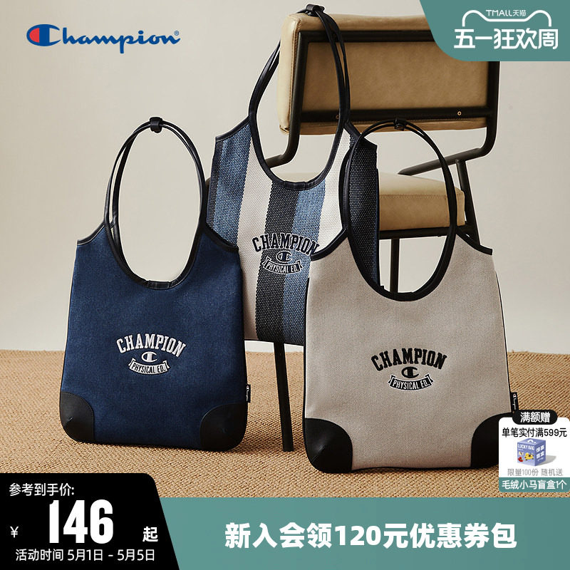 【丁禹兮同款】Champion冠军新款单肩背包男女手提挎包托特包潮
