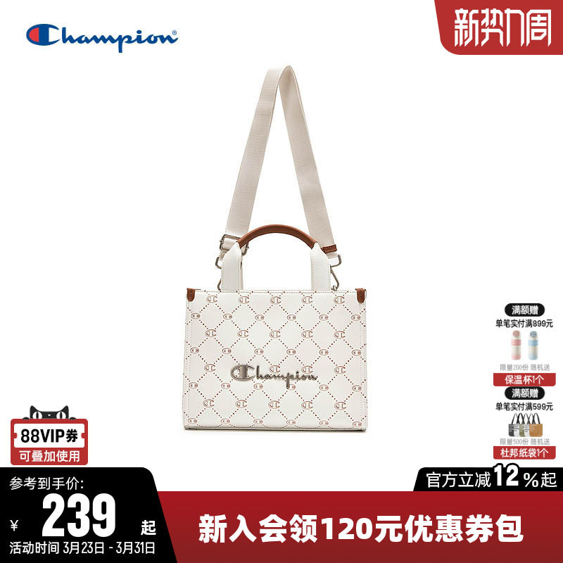 Champion冠军单肩背包2026春新款男女情侣时尚手提斜挎包小方托特