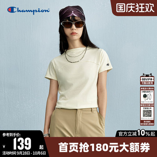 Champion冠军圆领短袖T恤女