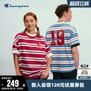 新款 马年系列 Champion冠军T恤女26春季 上衣男 新年红圆领短袖