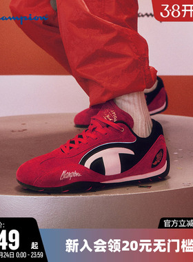 鹿晗杨超越同款Champion冠军新款赛车鞋男女德训鞋板鞋红色鞋子潮