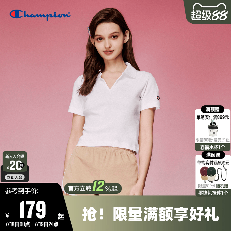 刺绣POLO衫Champion冠军女