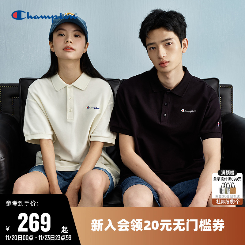 Champion冠军短袖POLO衫T恤情侣