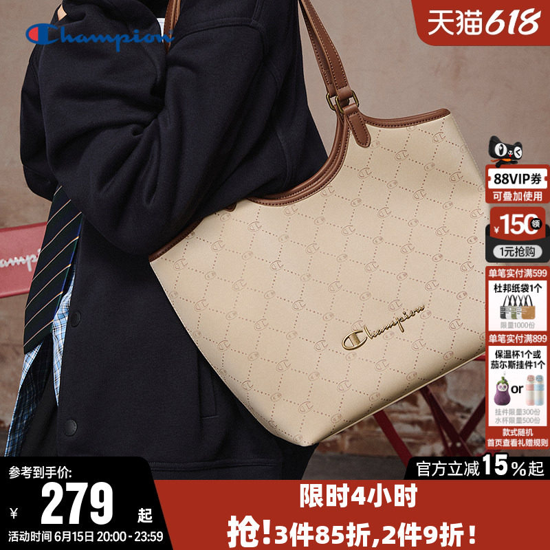 Champion冠军单肩背包2026夏季手提包女时尚通勤旅游挎包托特包潮