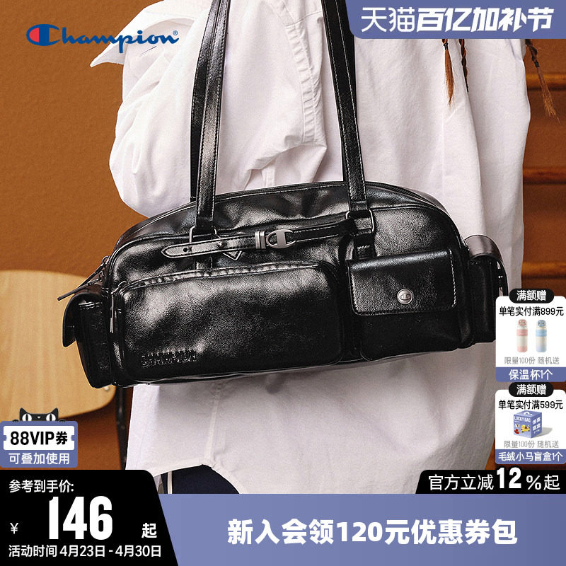 Champion冠军新款单肩背包女男情侣法棍包时尚潮流通勤出街手拎包