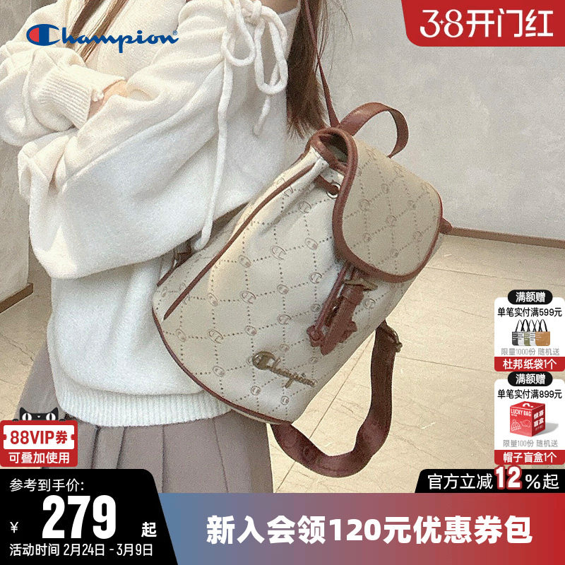 Champion冠军双肩背包2026春新款男女情侣同款时尚印花小型包包潮