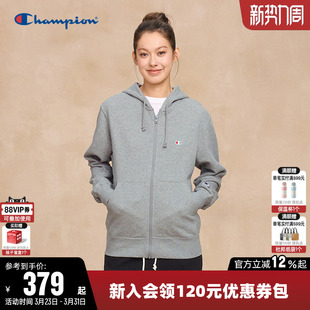 休闲上衣男 情侣纯棉连帽拉链开衫 Champion冠军卫衣女2026春季 新款