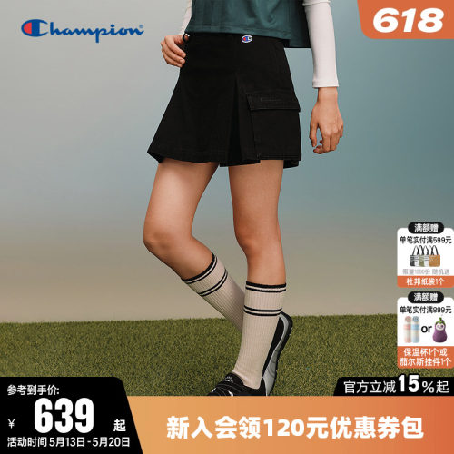 Champion冠军纯棉牛仔短裙女