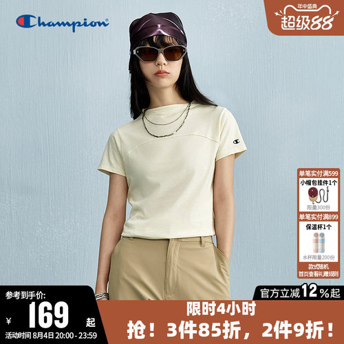 Champion冠军圆领短袖T恤女