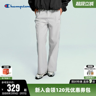 Champion冠军长裤女2026春季新款梭织直筒裤休闲运动风裤子男潮牌