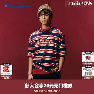新年红圆领短袖 新款 Champion冠军T恤女26春季 上衣男 马年系列