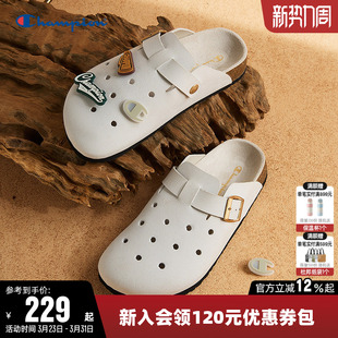 包头凉鞋 Champion冠军拖鞋 经典 情侣休闲外穿男情侣款 女洞洞勃肯鞋