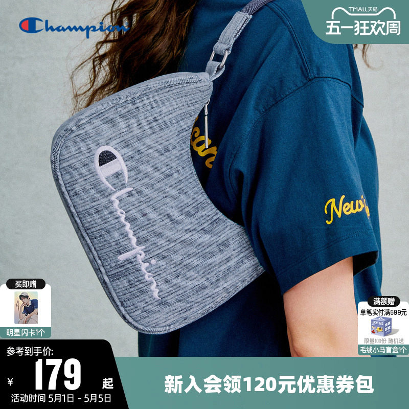 Champion冠军单肩背包夏百搭轻便小挎包刺绣腋下包通勤手提包女潮