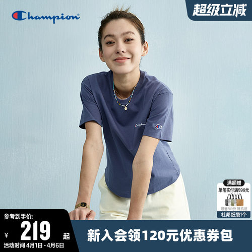Champion冠军休闲运动短袖T恤女