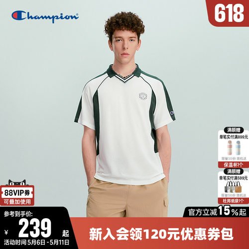 Champion冠军短袖POLO衫T恤男