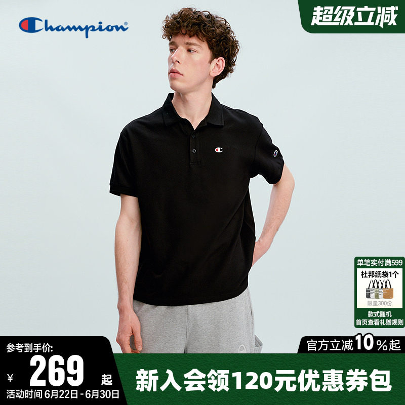 Champion冠军情侣短袖POLO衫T恤