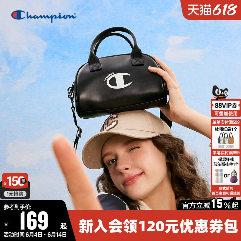 Champion冠军单肩包男女情侣小型保龄球包情侣户外斜挎精致通勤包