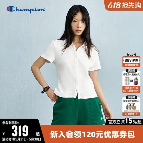 Champion冠军短袖POLO衫T恤女