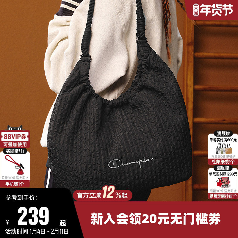 Champion冠军单肩背包2025新款女手提包男情侣时尚潮流挎包托特包,运动包/户外包/配件,单肩背包,淘宝优惠券,粉丝福利购,淘宝优惠卷