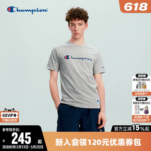 Champion冠军情侣圆领短袖T恤