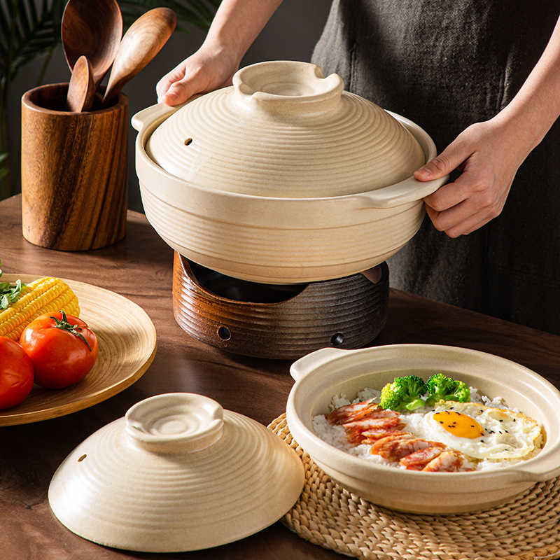 家用粗陶砂锅煲耐高温干烧不裂