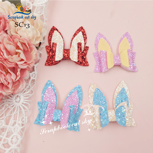 Scrapbook 切割模具 cut sky 饰 兔耳朵法师发夹蝴蝶结 装 手工DIY