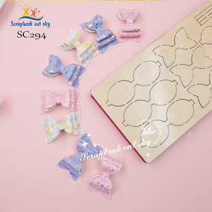 SC294蝴蝶结自由发夹手工DIY刀模儿童发饰Sizzix压花机通用模板