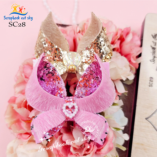 手工DIY 欧美 蝴蝶结儿童发夹发饰SIZZIX适用 同款 激光刀模 INS