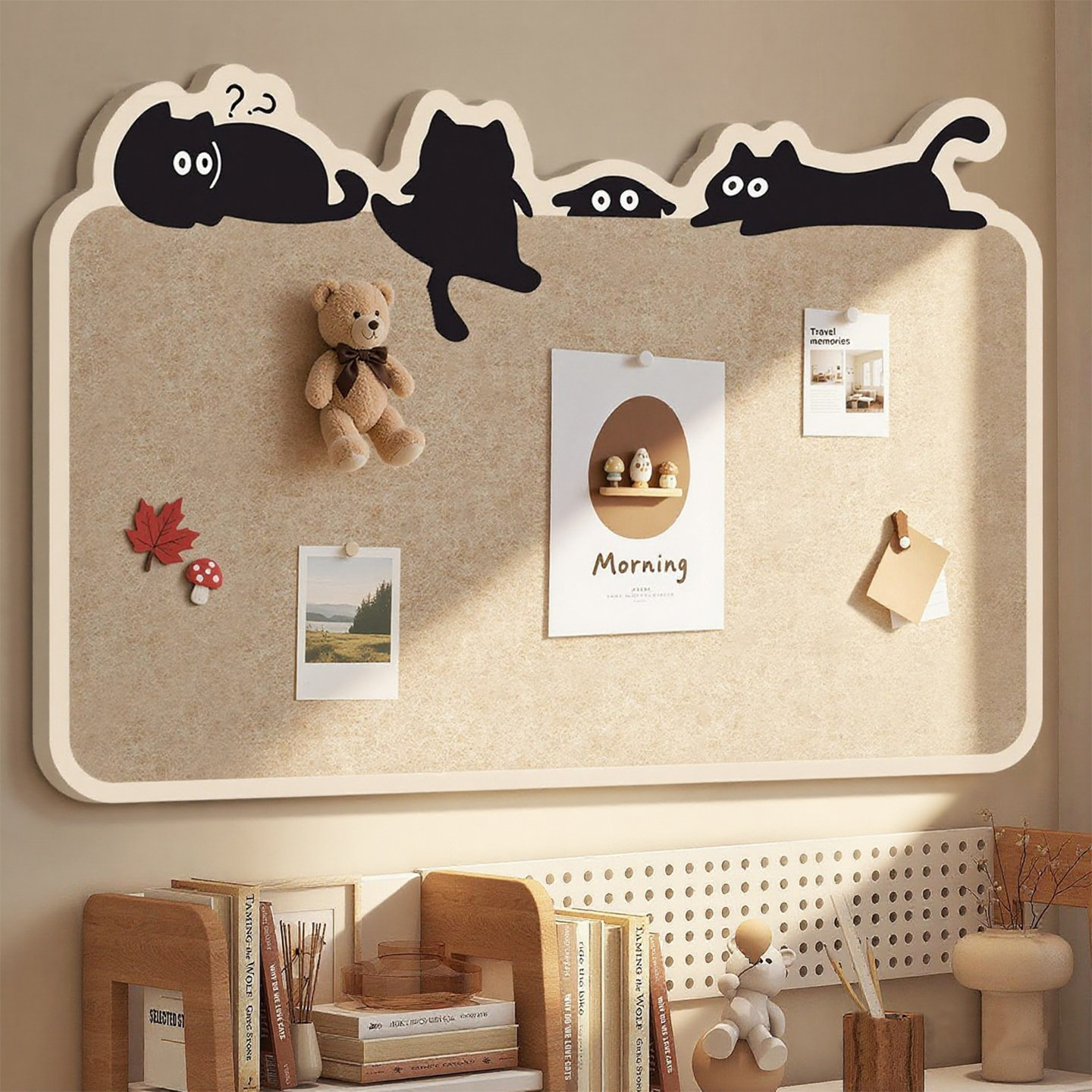 毛毡板墙贴高级感客厅玄关照片墙背景板羊毛粘组合相框创意墙面装饰软