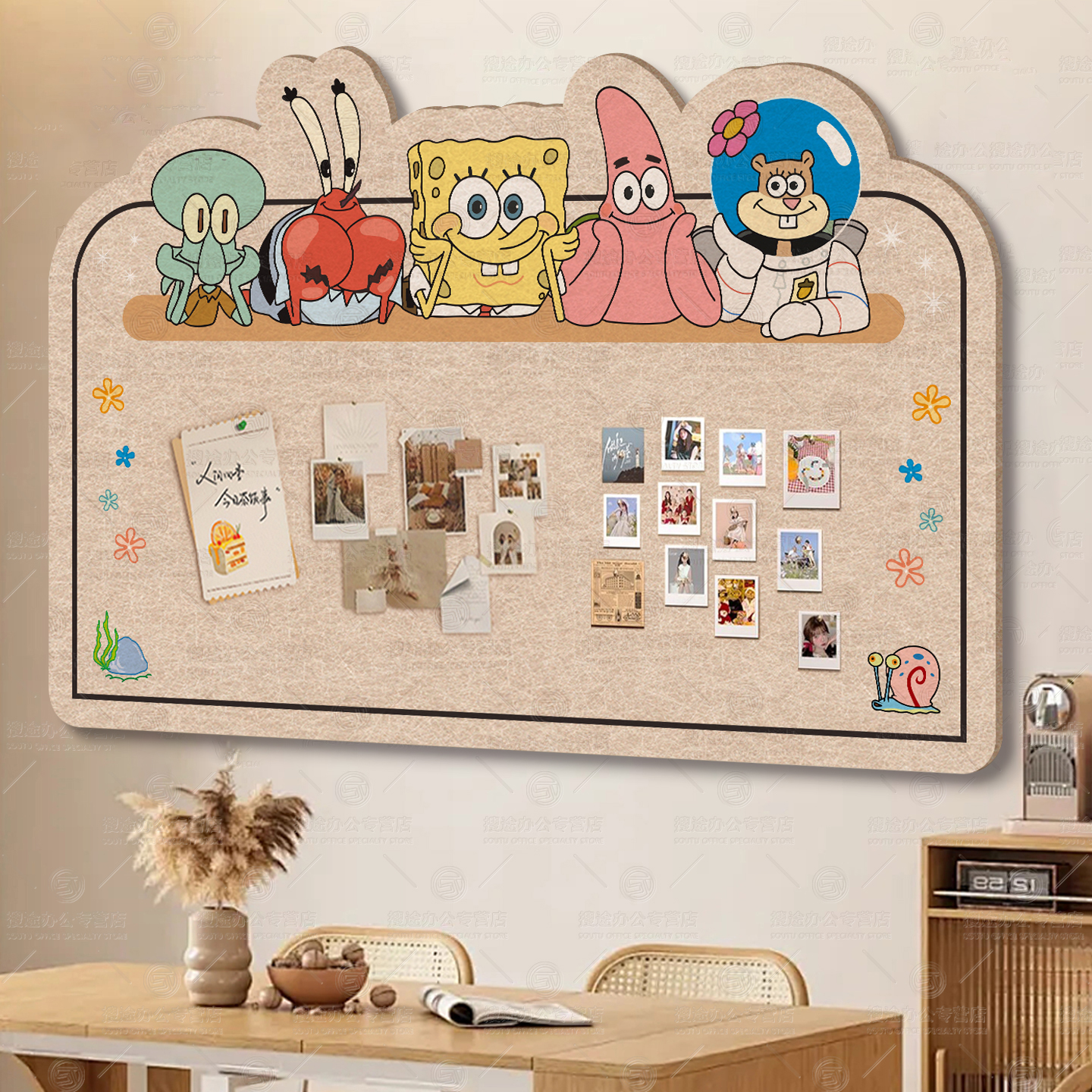 毛毡墙贴幼儿园教室墙面毛毡板展示墙创意照片墙背景板装饰自粘免