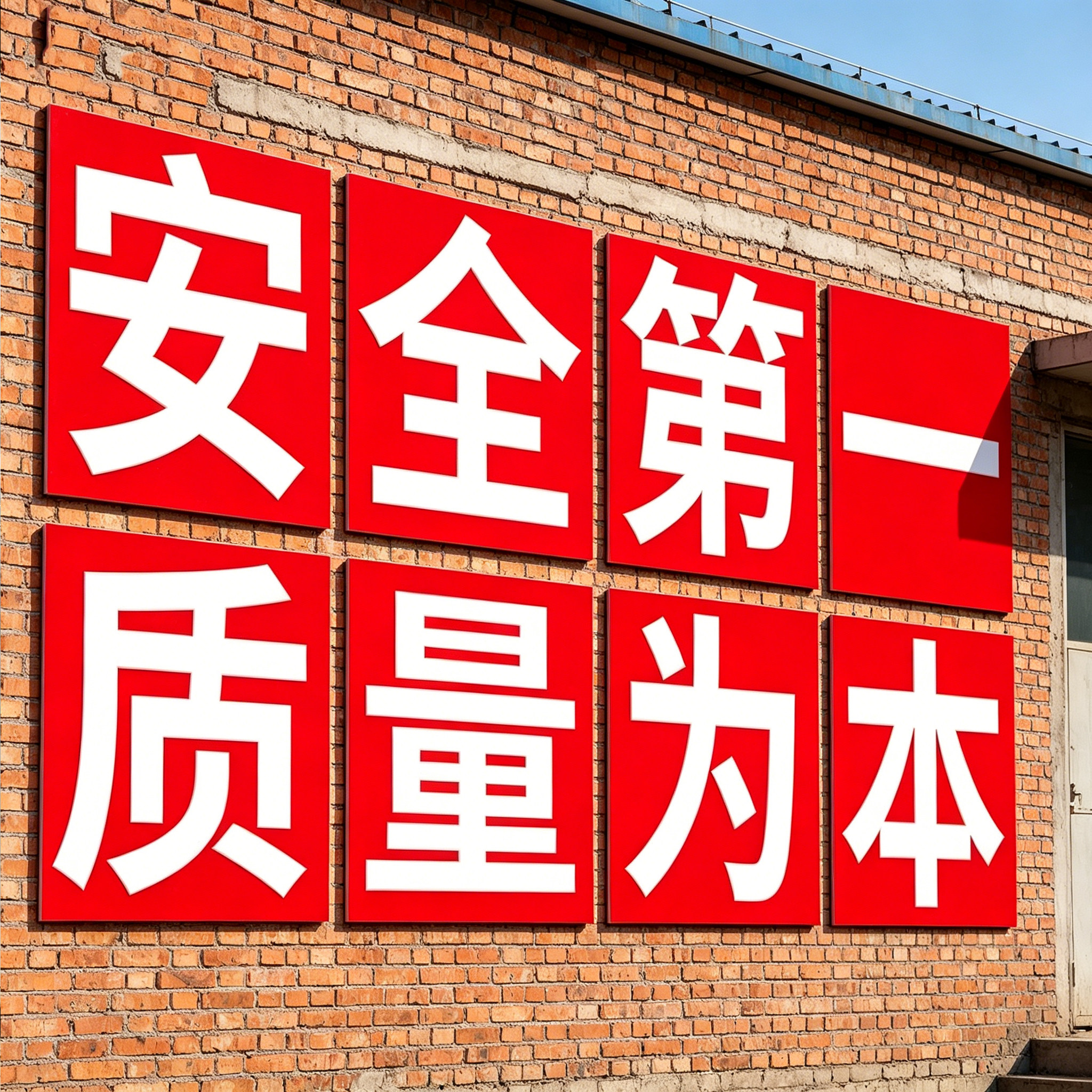 【大字】工厂车间安全生产标语