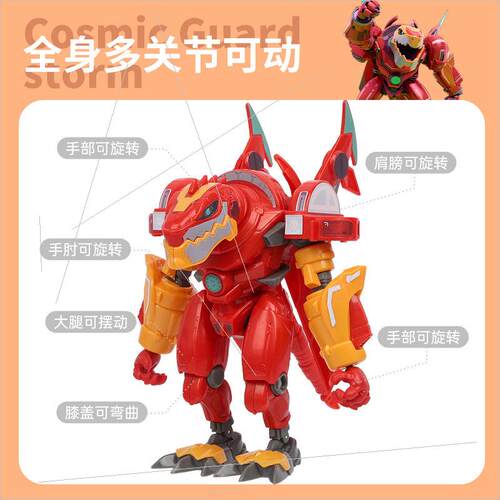 宇宙护卫队玩具钢架霸王龙晴天霹雳新款变形机甲机形机车机甲儿童