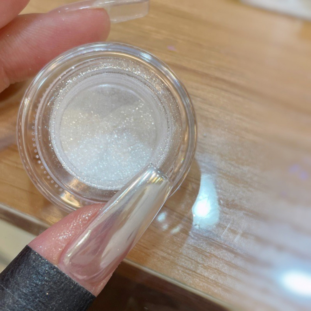 美甲魔镜粉亮银色超亮镜面极光粉天空之境月光粉指甲饰品高级显白