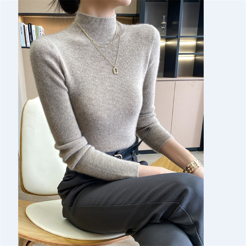 秋冬季时尚朗姿新款半高领羊绒衫纯羊绒修身套头毛衣女装针织羊毛怎么样,好用不?