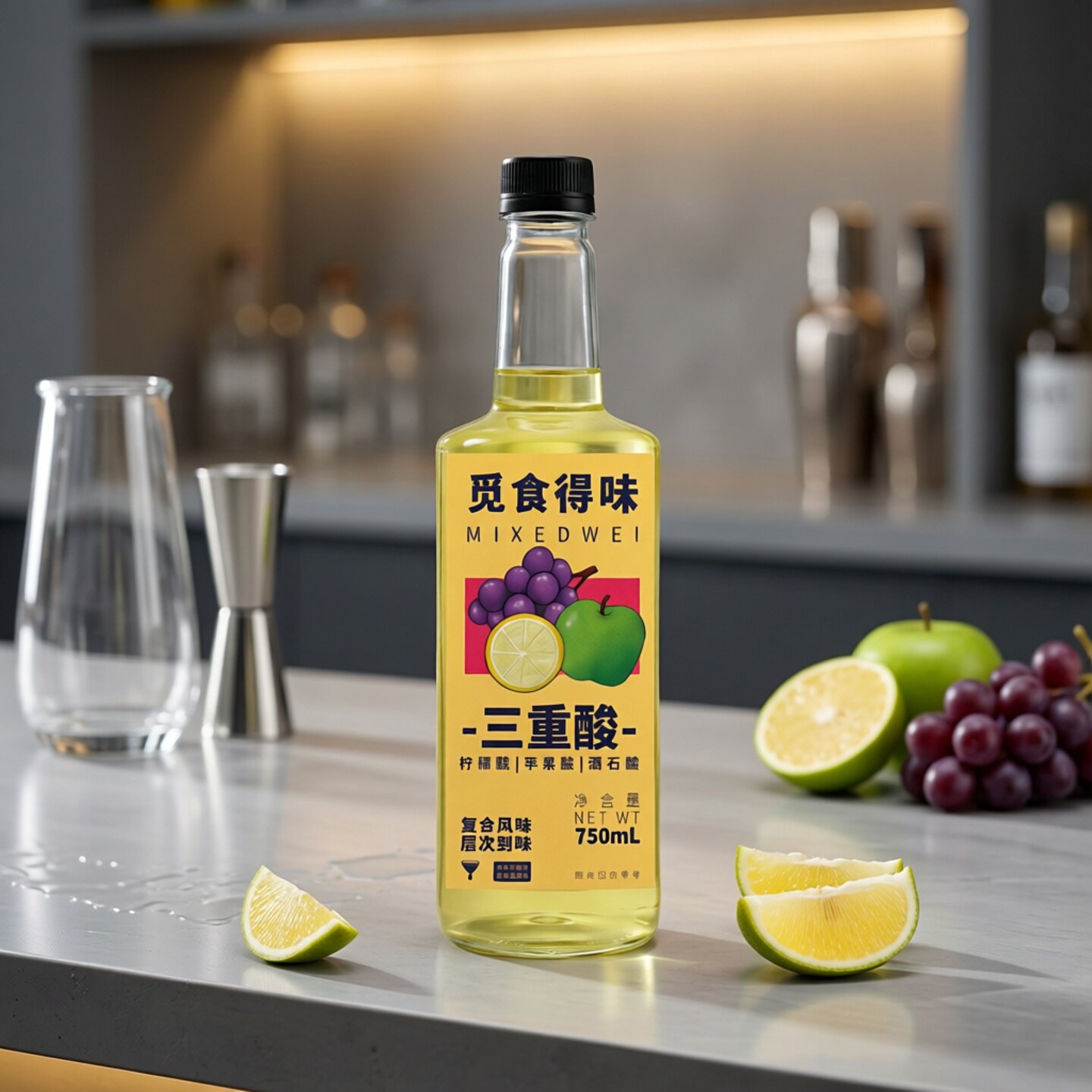 觅食得味三重酸柠檬酸苹果酸酒石酸制作奶洗澄清液750ml复合风味