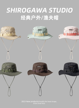 夏季户外防晒遮阳工装男女渔夫帽