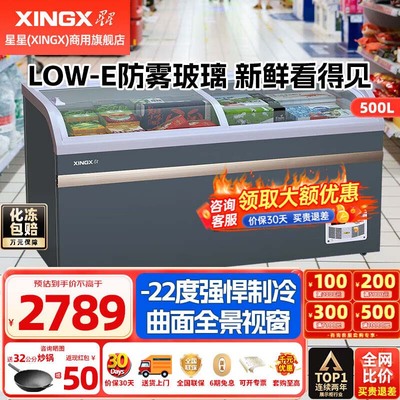 【星星超市组合冷冻展示柜岛柜】